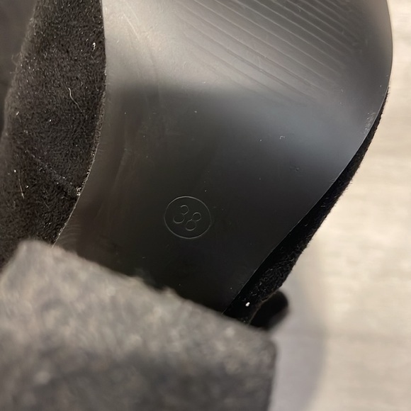 Sexy Black Over the Knee Heeled Boots Size 38 - Picture 7 of 7